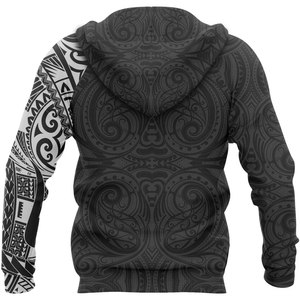 Vente en gros de sweat à capuche de rugby néo-zélandais tatouage <span class=keywords><strong>maori</strong></span> conception personnalisée impression exclusive grande taille casual hommes sweats à capuche avec poches - Product Image 2