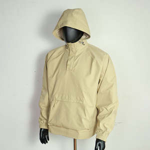 Veste coupe-vent à col montant avec fermeture éclair et poche en tricot, style vintage pour homme, personnalisable OEM - Product Image 6