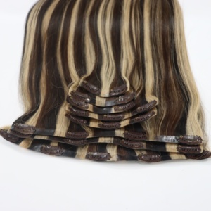 APOGROUP Extensions de cheveux humains à clipser sans couture, 100% vierges vietnamiennes Remy, naturelles, double épaisseur, vente en gros d'usine, meilleur prix, 10 pouces - Product Image 2