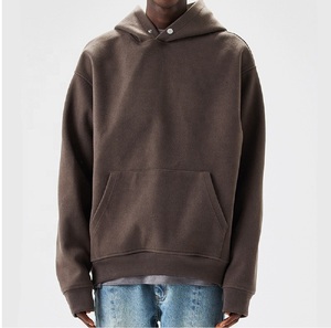 Vente chaude 500 Gsm Logo personnalisé sweats à capuche pour hommes haute qualité poids lourd ample surdimensionné polaire XS taille avec motif imprimé - Product Image 5