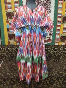 Pur coton naturel long caftan vêtements de plage robe indien coton Ikat imprimé Bikini couverture Floral été vêtements robe de soirée - Product Image 2