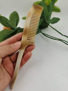 OPTIMISATION NATURELLE DES COULEURS CORNE BUFFALO VENTE EN GROS Peignes en corne antistatique naturelle pour les cadeaux de vacances par l'artisanat croissant - Product Image 5