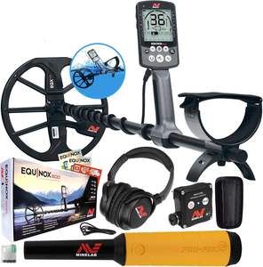 Detector de Metales Minelab Equinox 800 Multi-IQ con Puntero Pro Find 35, Bolsa de Transporte, Nuevo y Más Vendido - Product Image 1