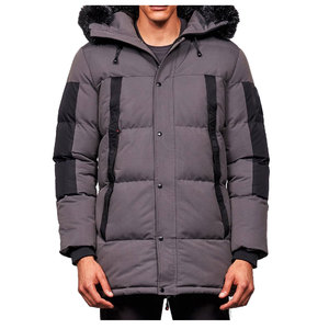 Parkas d'automne pour hommes de haute qualité et tendance, vestes en toile personnalisables à col montant avec logo frontal pour une chaleur et un design élégants - Product Image 4