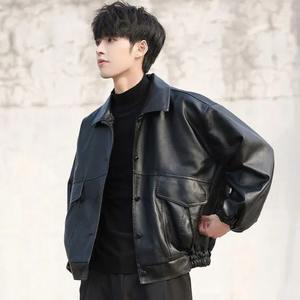 แจ็คเก็ตหนังผู้ชายแบบสั่งทำปี 2025 สไตล์ลำลองสำหรับฤดูหนาว คุณภาพสูง แห้งเร็ว ระบายอากาศได้ดี ดีไซน์ทันสมัย - Product Image 1