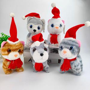 Directo de fábrica, juguete eléctrico de Navidad, cachorro, gatito de peluche, puede cantar, caminar, técnicas bordadas para aliviar el estrés, llamar, gatos, perros - Product Image 5