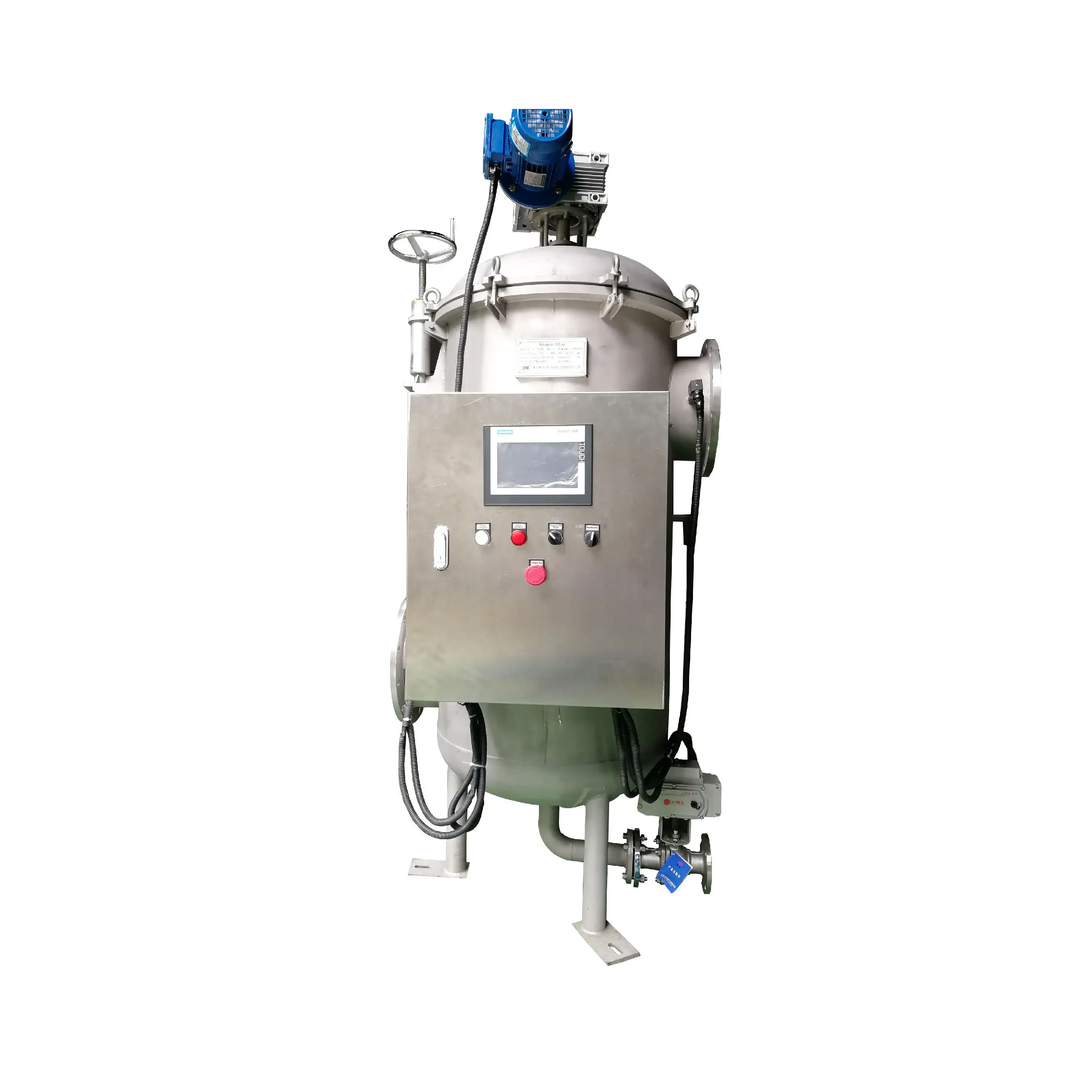 Filtración de aguas residuales industriales Raspado mecánico Filtro de autolimpieza automático