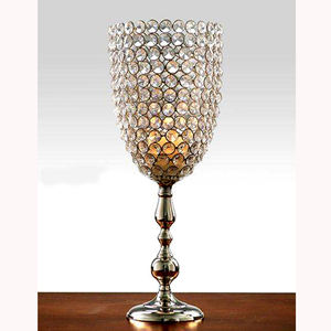 Portavelas de huracán, diseño personalizado, portavelas de huracán con cuentas de cristal para boda, hogar, mesa, centro de mesa decorativo - Product Image 4