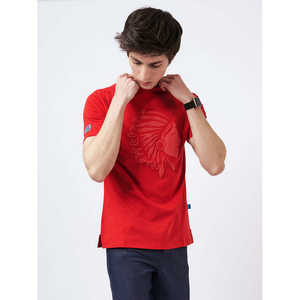 Camiseta gráfica en relieve roja para hombre - Product Image 2