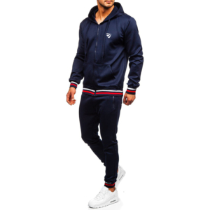 Chándal personalizado de 100% poliéster, chándal informal de primavera, chándal de entrenamiento a prueba de viento con cremallera completa para hombre - Product Image 4