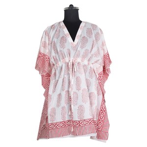 Maxi vestidos maxi de algodón indio sin mangas con estampado de bloques para mujer KFCS011 Maxi vestidos de verano de algodón 100% diseñador de ropa orgánica - Product Image 2