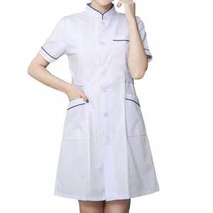 Wholesale Nursing Scrub <b>Skirt</b> Nurse Dress Custom Long Sleeves Hospital Scrub Dress - Product Image 2