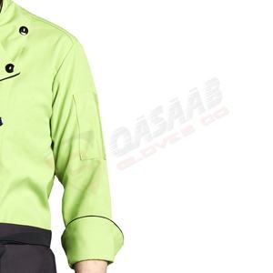 Uniformes de trabajo de verano de algodón y poliéster de color personalizado para hombre, abrigo de chef de manga larga, chaquetas de chef para restaurante - Product Image 4