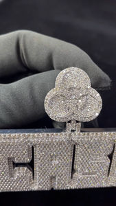 Pendentif en argent sterling 925 de meilleure qualité Mirror Shine 'CASH' avec caution personnalisée glacée pour cadeau de style Hip Hop - Product Image 2