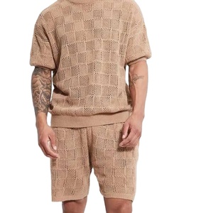 Conjunto de Pantalones Cortos Premium para Hombre con Textura Waffle, Tela de Mezcla de Algodón de 280GSM, Suave y Cómodo, Conjunto Coordinado de Verano, Trajes con Logotipo Personalizado - Product Image 1