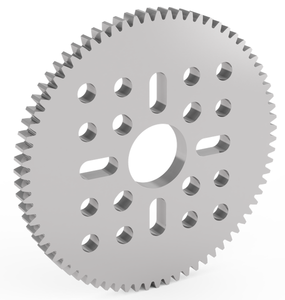 Engrenage à 74 dents en aluminium à montage sur moyeu (MOD 0.8, épaisseur 4 mm, alésage 14 mm) pour robot STEM REV WCP FTC FRC - Product Image 1