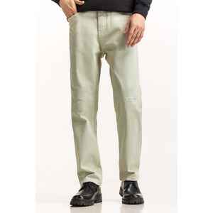 Pantalon 100% Coton Non-Denim MN-TRC-WS24-008 Coupe Droite en Toile avec Décoration Déchirée - Product Image 5