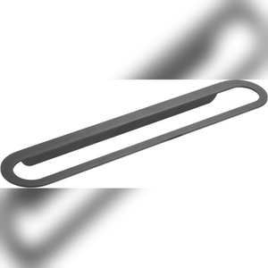 Tirador de Gabinete Ovalado Largo de Acero Inoxidable, Acabado Negro Mate, Herraje Moderno para Puertas y Cajones de Muebles - Product Image 2