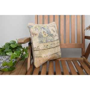 หมอนผ้าขนแกะสีเบจถักลายแคนธา14x14นิ้วสไตล์วินเทจผ้าหนานุ่มสำหรับใช้บนพื้น - Product Image 2