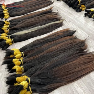 Gran stock de extensiones de cabello natural liso a granel de un solo donante bunlde 100% cabello humano de Vietnam - Product Image 4