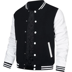 Vestes Letterman légères sur mesure avec conception OEM Vestes Letterman personnalisables respirantes de haute qualité Noir - Product Image 1