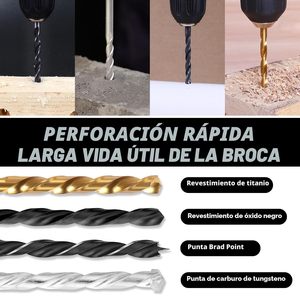 Vente directe usine : Kit de 246 forets pour perceuse électrique domestique, <span class=keywords><strong>outil</strong></span> de perçage, foret hélicoïdal pour bois, ouvre-trou - Product Image 2