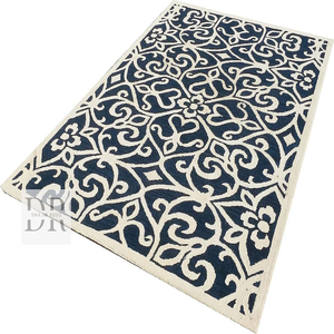 Modern High Quality Woolen Hand <b>Tufted</b> <b>Rug</b> Blue White Design Custom Size for Dining/Living Room Home Floor Carpet Gift - Product Image 3