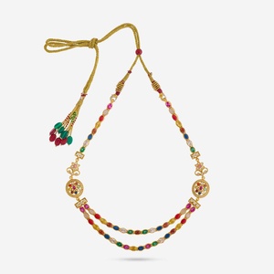 Trendy Silver Temple Necklace 173313 Gold Plated Stainless Steel Brass Link Chain with Flower Number Shape for Wedding Gift - Product Image 6