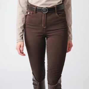 Impresionantes pantalones ecuestres para mujer Asiento completo Durable Estirable Elegante ajuste personalizado a granel Venta al por mayor Pantalones de montar a caballo - Product Image 4