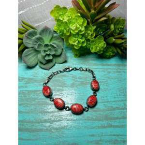 Handmade Navajo Fashion <b>Cuff</b> <b>Bracelet</b> Spiny Oyster & Sterling <b>Silver</b> - Product Image 1