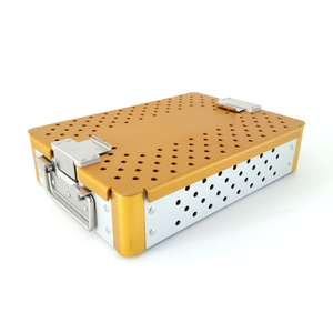 Caja de instrumentos de autoclave médica manual superventas 2025 al por mayor contenedor de esterilización de aluminio alfombrilla de silicona certificado CE - Product Image 2