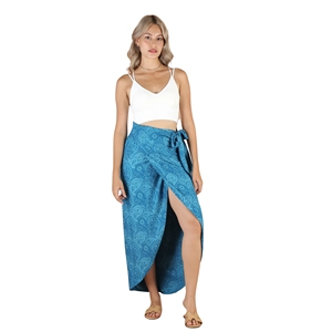 Napat Vêtements Jupe Maxi enveloppante pour femme avec taille haute et ceinture à nouer pour la plage d'été prête à être expédiée SK0094-02 - Product Image 2