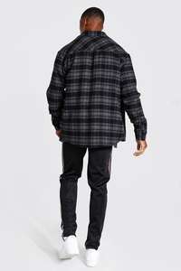 Hot Selling New Fashionable Designer Oversized Heavy Weight Check <b>Overshirt</b> for Men at Wholesale Manufacture in Lowest Price - Product Image 2