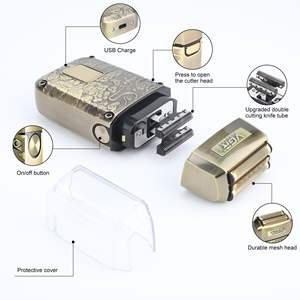 Rasoir électrique sans fil 3-en-1 pour homme, rechargeable, avec grille de rasage et lame de coupe pour le visage, la barbe, le cou, la tête chauve et la peau - Product Image 1