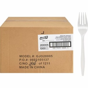จี๋อแท้, GJO20005, ส้อมห่อแยกชิ้น, 1000 ชิ้น/กล่อง, สีขาว - Product Image 1