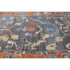 Alfombra Turca Vintage Extra Grande de 8.2x11.4 pies, Alfombra Oriental Azul de Lana - Product Image 4