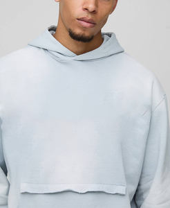 Sweat à capuche pour homme de marque de vêtements haut de gamme, double couche, délavé au soleil, coupe classique, en molleton français, poche avant ajustable - Product Image 2