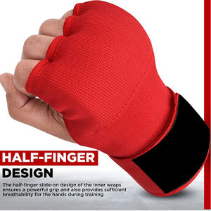 Customized Logo Design Workout <b>Wrist</b> Hand <b>Wraps</b> Weightlifting Gel Padded Finger <b>Gym</b> Boxing Hand <b>Wraps</b> - Product Image 3