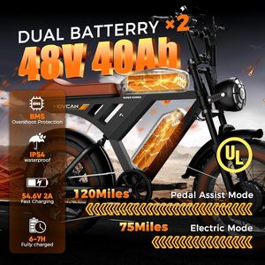 V30/V30Max/V30ProMax bici elettrica per adulti, 1000W/1500W/3000W, 28/32/37.5mph, batteria 48V 15.6/31.2/40AH, bici da cross Max Range - Product Image 3