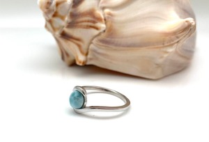Women's 925 Sterling Silver Rhodium Plated <b>Boho</b> Style Larimar Gemstone Engagement Wedding <b>Ring</b> for Party Handmade Trendy Gift - Product Image 2
