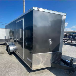 รถพ่วงบรรทุกสินค้าแบบปิด รุ่นใหม่ คุณภาพพรีเมียม ขนาด 8.5x16 ฟุต รองรับน้ำหนัก 11.4 กิโลกรัม พร้อมชุดอุปกรณ์ Black Out  สี Pewter  พร้อมส่งออก - Product Image 1