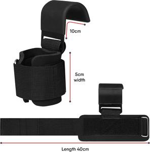 Crochet de musculation robuste avec sangle de poignet, support de préhension personnalisé pour soulever des poids lourds, vente en gros, pour l'entraînement en salle de sport, hommes et femmes - Product Image 4