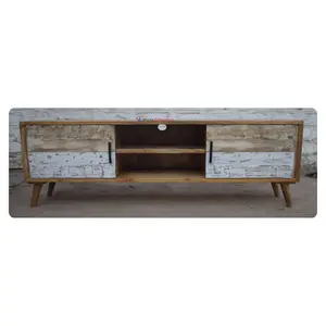 Wooden 2 Door Tv Cabinet Mango Wood Furniture Wholesale Modern Wood Indoor Furniture Supplier From India