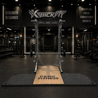Rack de musculation commercial en acier inoxydable avec système de câbles croisés et pile de poids de 195 kg, stable et durable, base longue