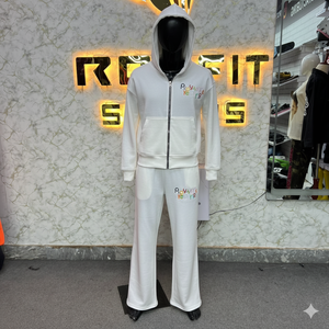 Vêtements décontractés pour hommes Long cordon de serrage personnalisé Broderie Logo French Terry Streetwear Survêtements unisexes de haute qualité - Product Image 1