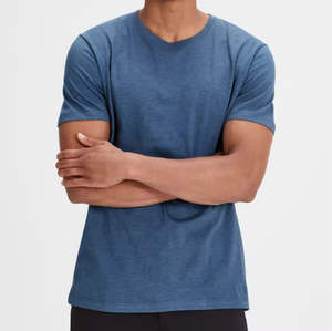 Camiseta 100% algodón para hombre, corte holgado, estampada, de alta calidad, informal, extragrande, diseño sólido, estilo urbano, peso pesado - Product Image 1