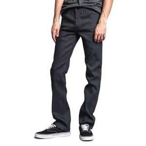 Jeans de Mezclilla Cruda Sin Lavado de Corte Recto DL980 para Hombre, Color Índigo Negro Azulado, Transpirables, de Secado Rápido, con Botones, Ligeros, para Invierno y Verano - Product Image 2