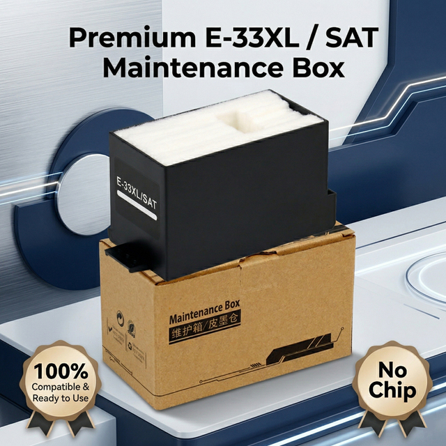 Enlite Compatible E 33XL SAT Maintenance Box Waste Ink Tank for Epson Expression Premium XP530 XP630 XP830 XP700 Printers