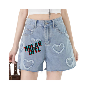 ชุดรอมเปอร์ยีนส์ฟอกสีวินเทจของผู้หญิงสำหรับฤดูร้อนชุดรอมเปอร์ยีนส์แขนกุดชายเสื้อไม่สมมาตรสำหรับผู้หญิงกางเกงขาสั้น - Product Image 1