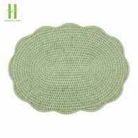 Best-seller Napperons festonnés en bambou tissés à la main et assiettes de présentation bohème écologiques pour décoration de table de mariage Vietnam